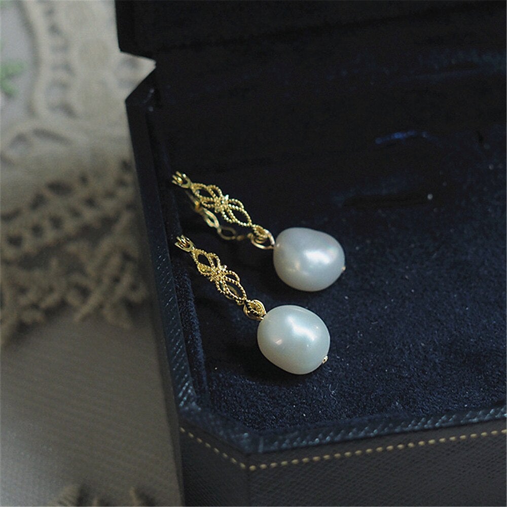 Vivienne - Boucles d'oreilles en perles d'eau douce naturelles