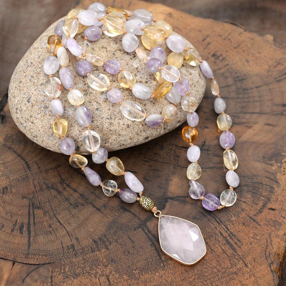 Seraphina - Collier mala perlé en pierres naturelles
