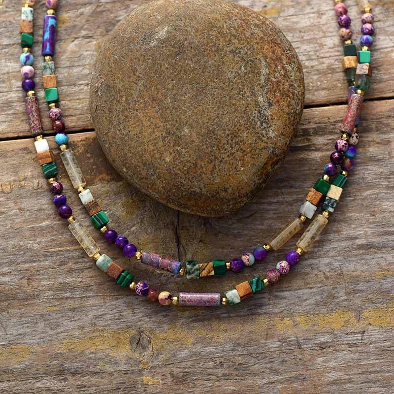 GemGlow - Semi-Precious Stone Choker Necklace