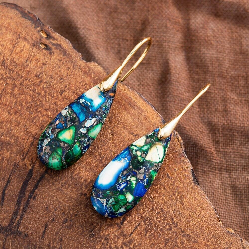 Sylvara - Boucles goutte en pierres naturelles