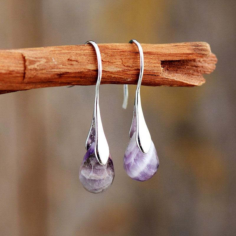 Serenella - Natural Stone Drop Earrings