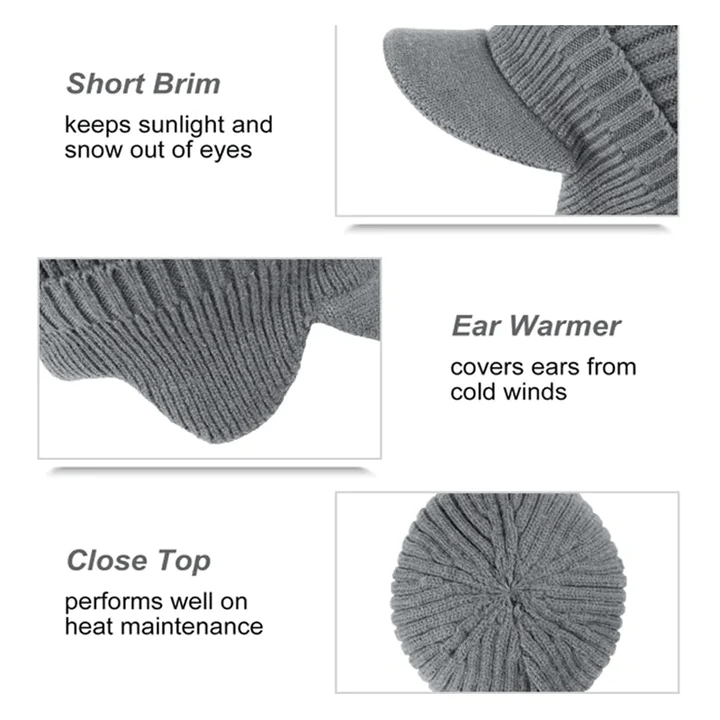 SmartKnit Beanie - Bonnet Isolé avec Cache-Oreilles