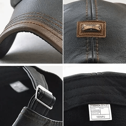 LuxeStyle - Elegant Leather Beret for Timeless Style