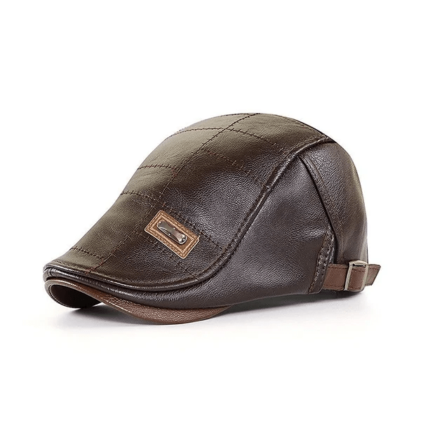 LuxeStyle - Elegant Leather Beret for Timeless Style