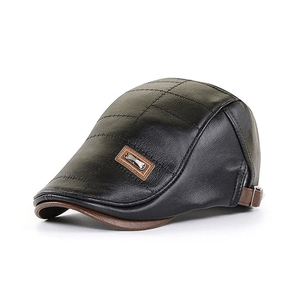 LuxeStyle - Elegant Leather Beret for Timeless Style