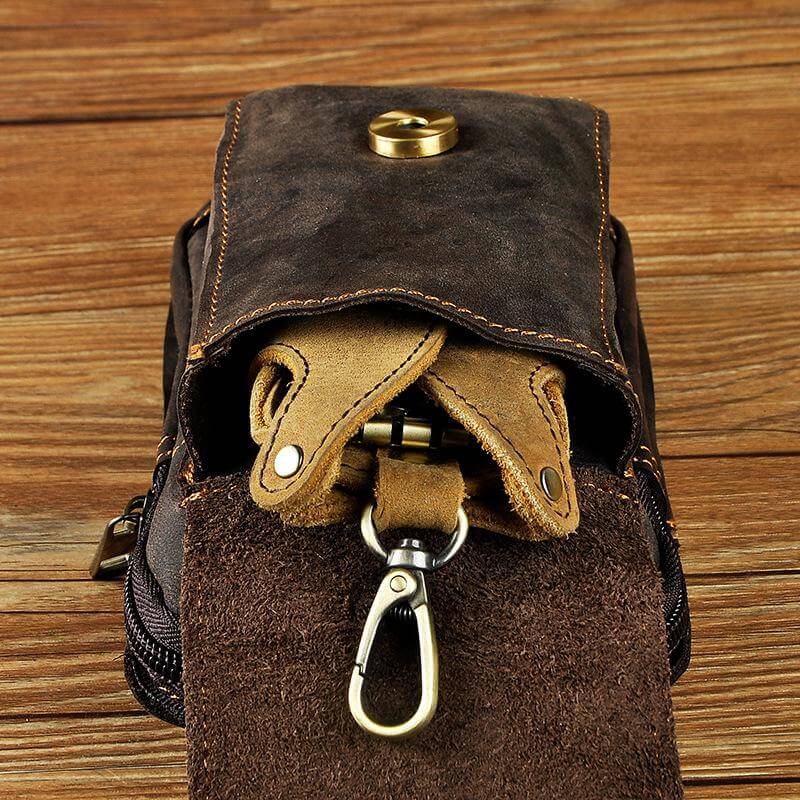 EliteGuard - Sac Banane Cuir Luxe Homme 25x15cm