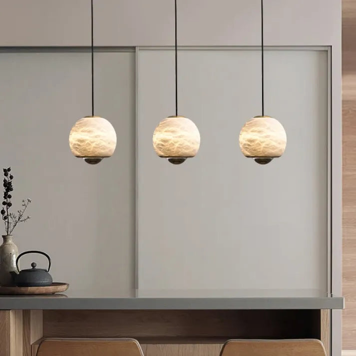LumiereNordique - Scandinavian Marble and Alabaster Pendant Light