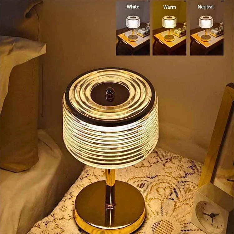 Palorin - Layered Gold Ring Design Table Lamp