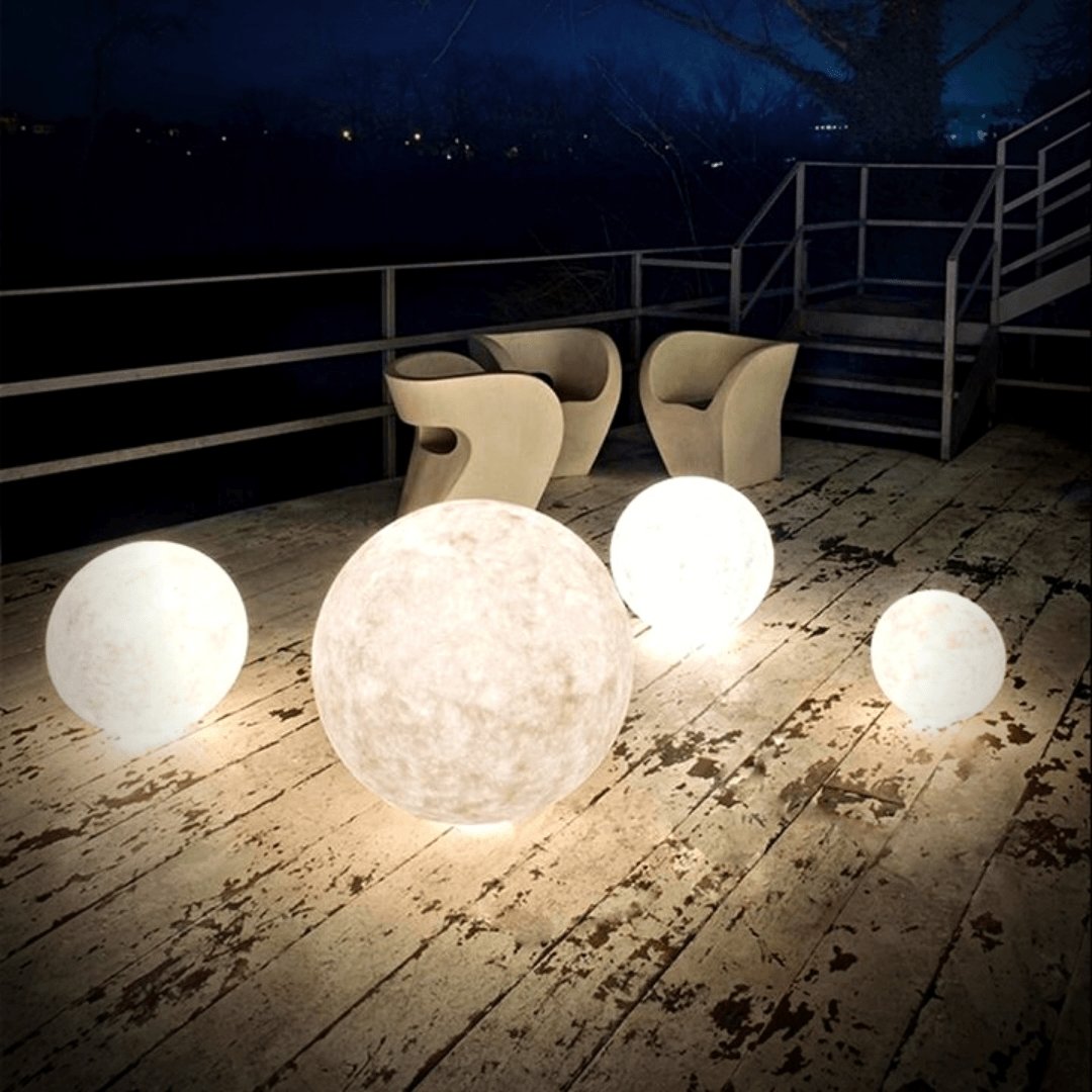 Moon Lamp - Wireless Touch LED Lamp with Wooden Base