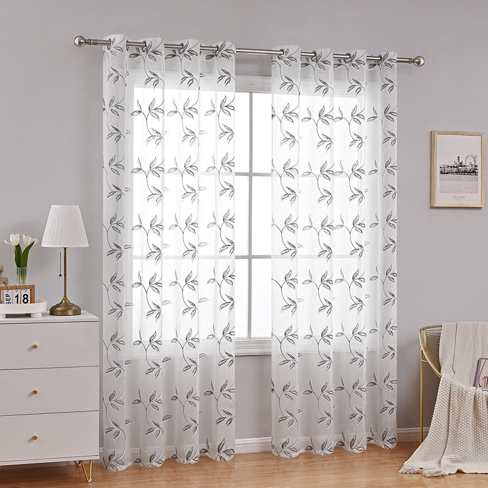 Hulvana - Luxury Blackout Curtains with Floral Print