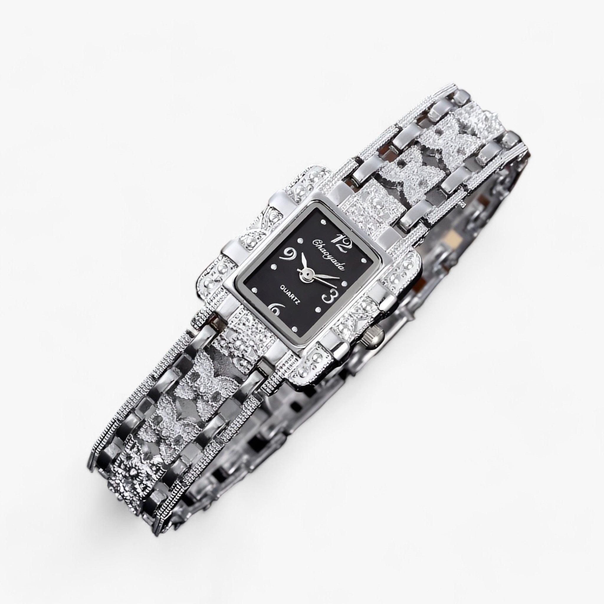 Camille - Montre rectangulaire élégante à cristaux