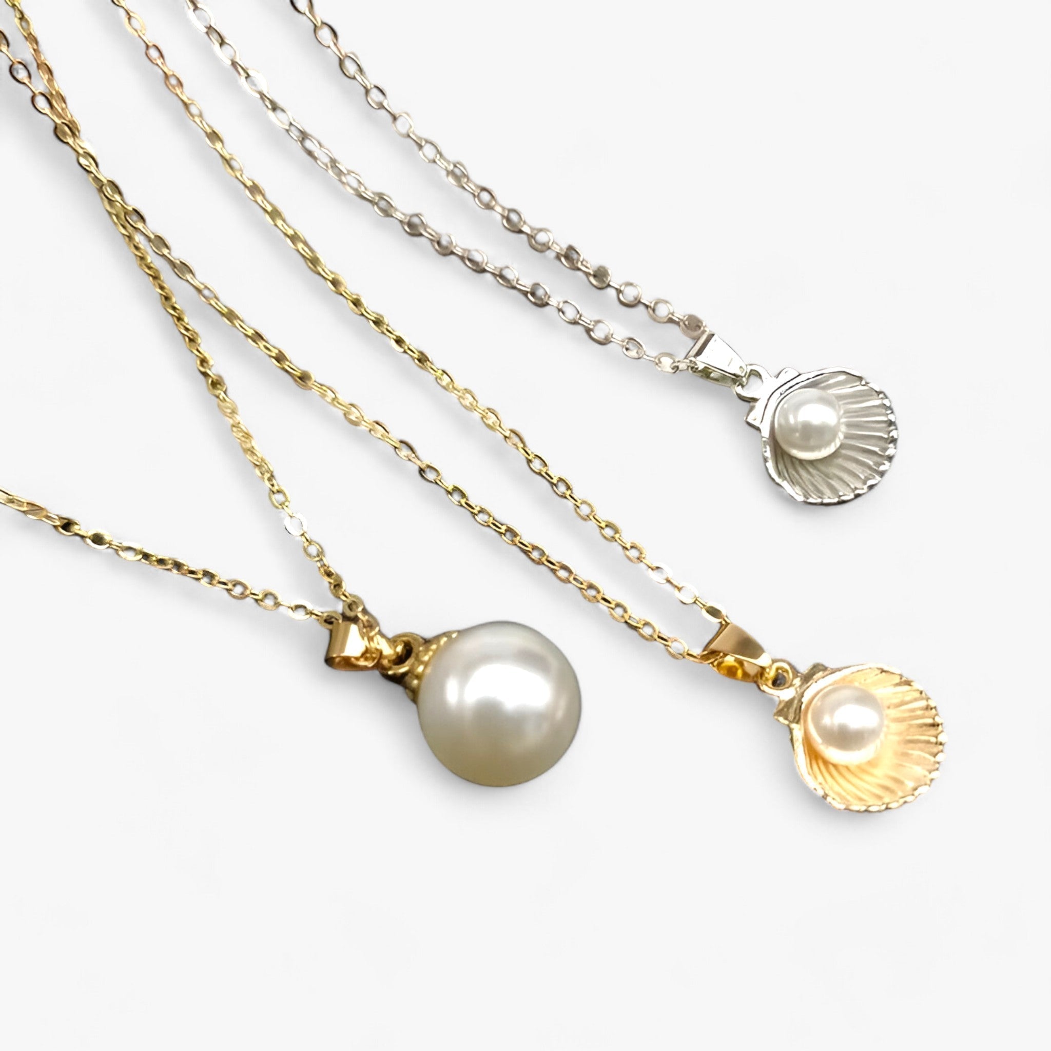 Maris - Collier pendentif coquillage et perle élégant
