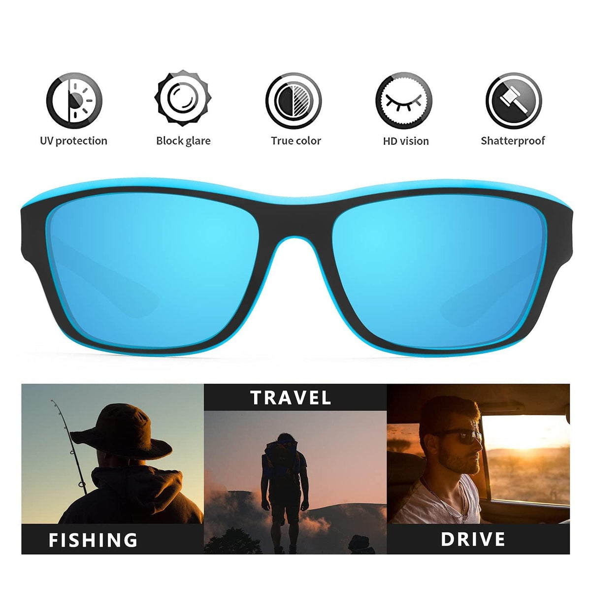 PolarSport PRO+ - Polarised Anti-Scratch Sunglasses with 100% UV Protection