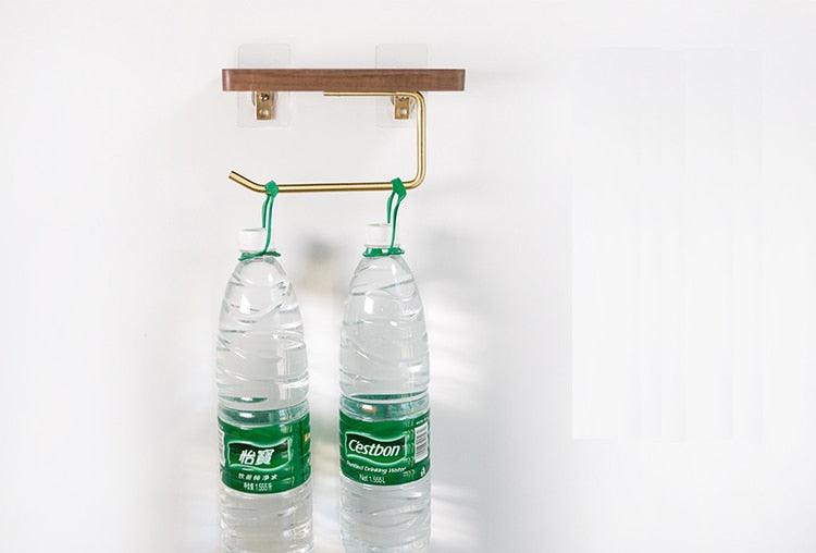 WoodNest - Porte-rouleau de papier toilette en bois avec tablette de rangement