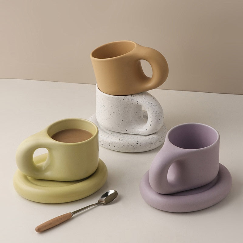 Timeless Elegance - Handmade Porcelain Cup and Saucer Set