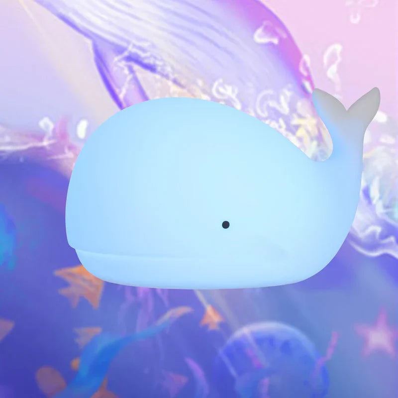 Delfina - Color-Changing LED Whale Night Light for Kids