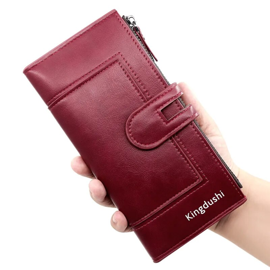ElegantLeather - Portefeuille Long en Cuir Authentique