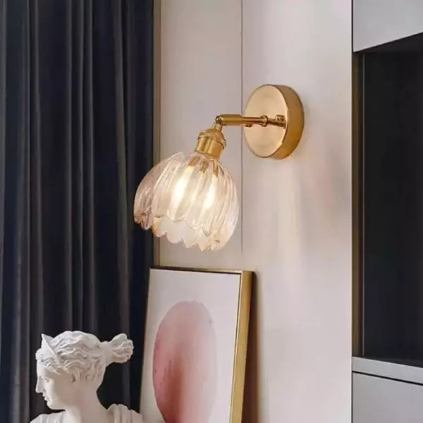 RetroLume - Vintage Tulip Glass Wall Sconce