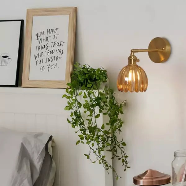 RetroLume - Vintage Tulip Glass Wall Sconce