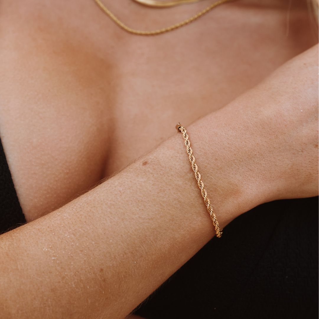 Sienna - Bracelet maille tordue élégant