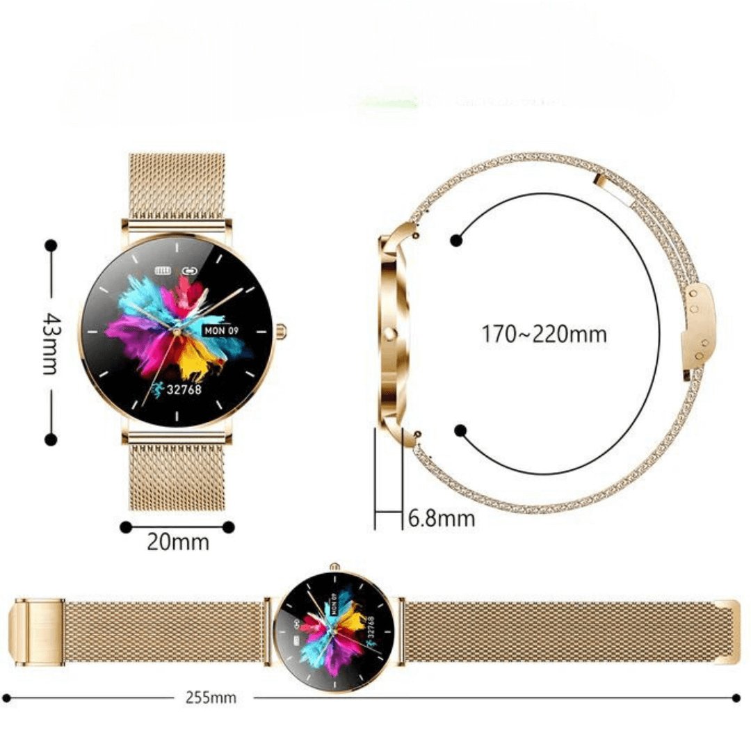 SlimGrace Elite - Smartwatch AMOLED Ultra-Slim Femme