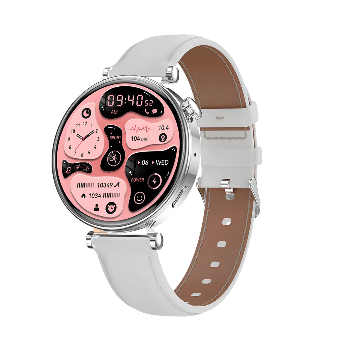 LuxeFit Aura - Smartwatch Saphir AMOLED Santé Style