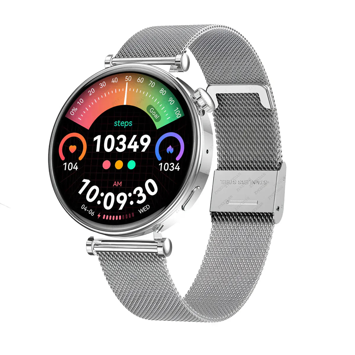 LuxeFit Aura - Smartwatch Saphir AMOLED Santé Style