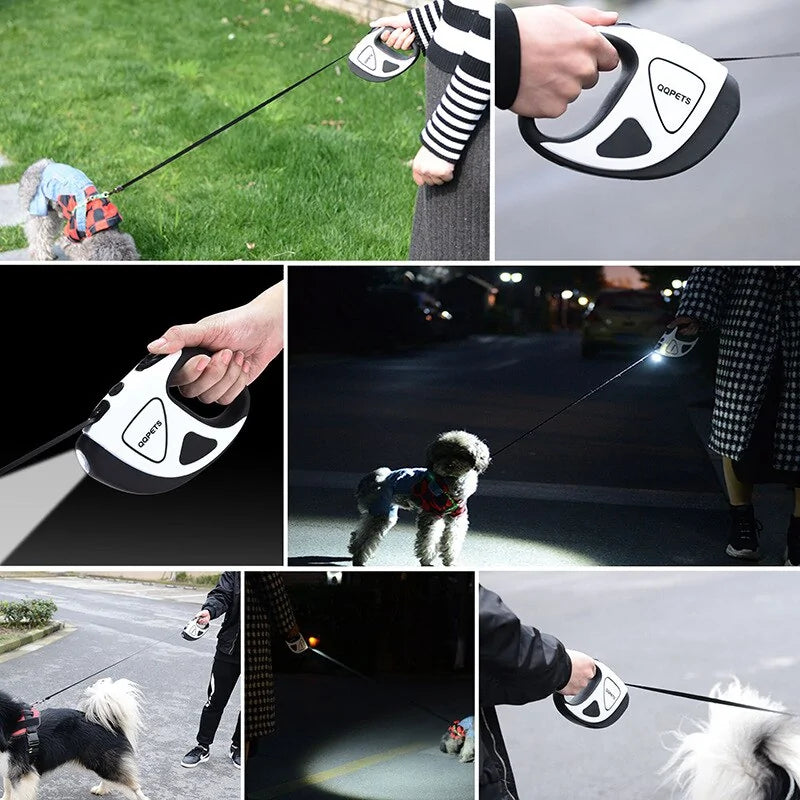 Handleash - Retractable LED Leash for Dogs with Ergonomic Handle