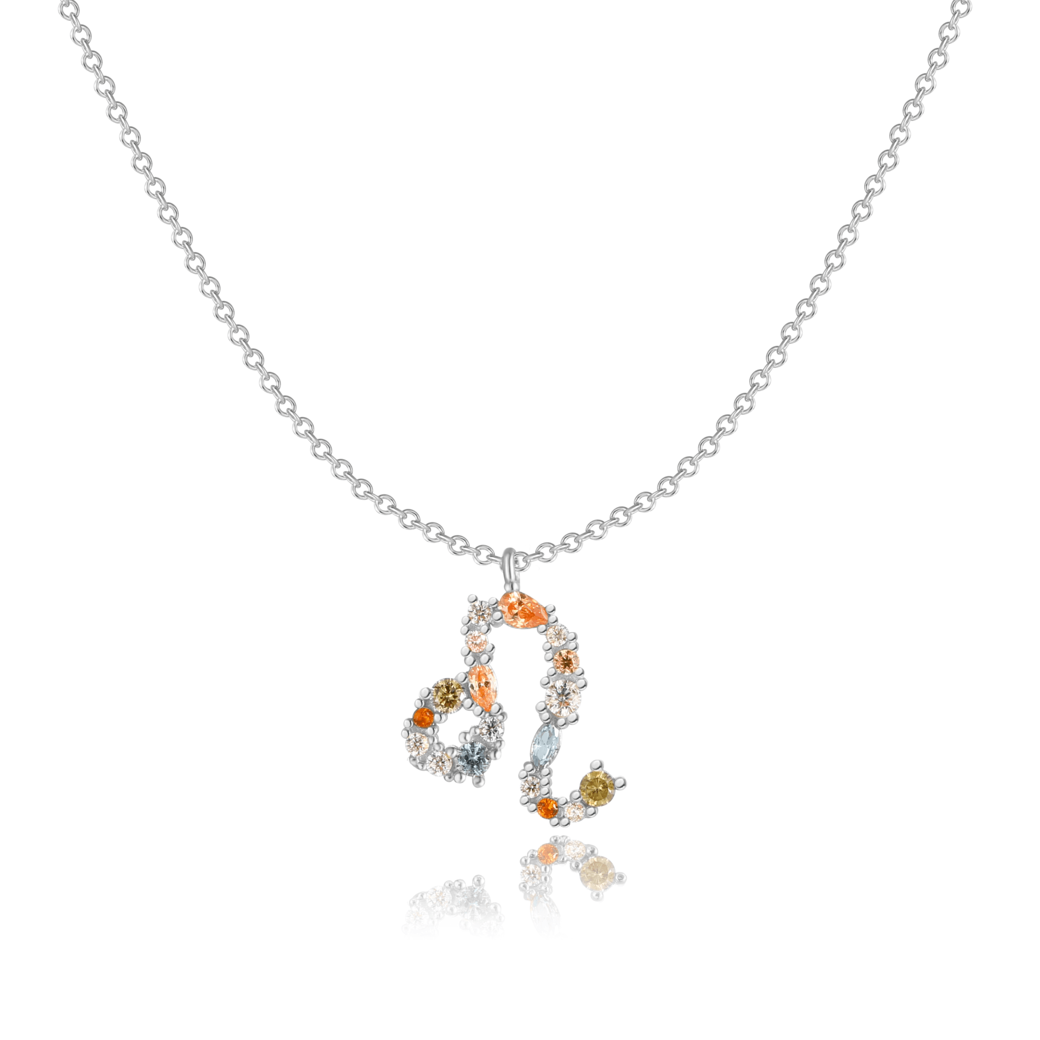 Celestia - Elegant Celestial Star Necklace in Silver