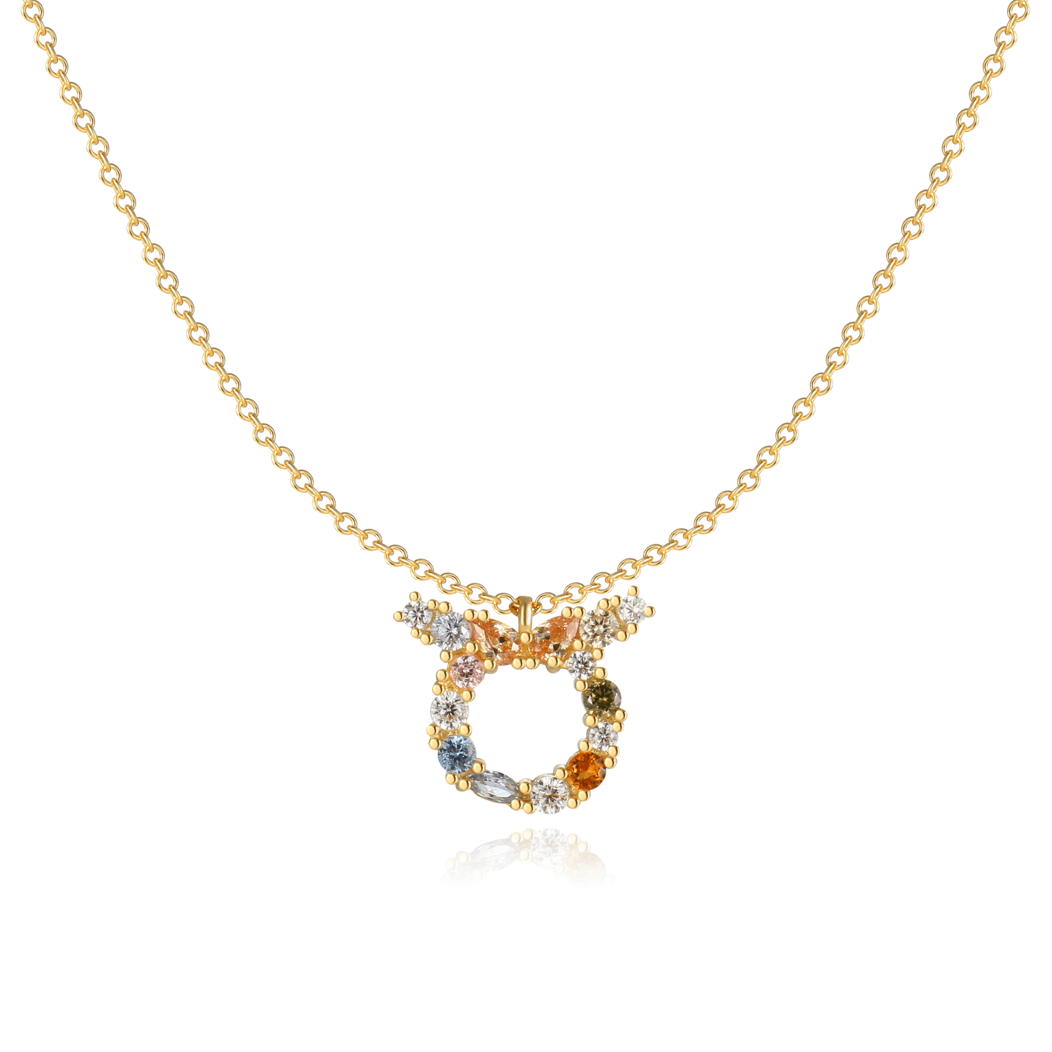 Celestia - Elegant Celestial Star Necklace in Silver