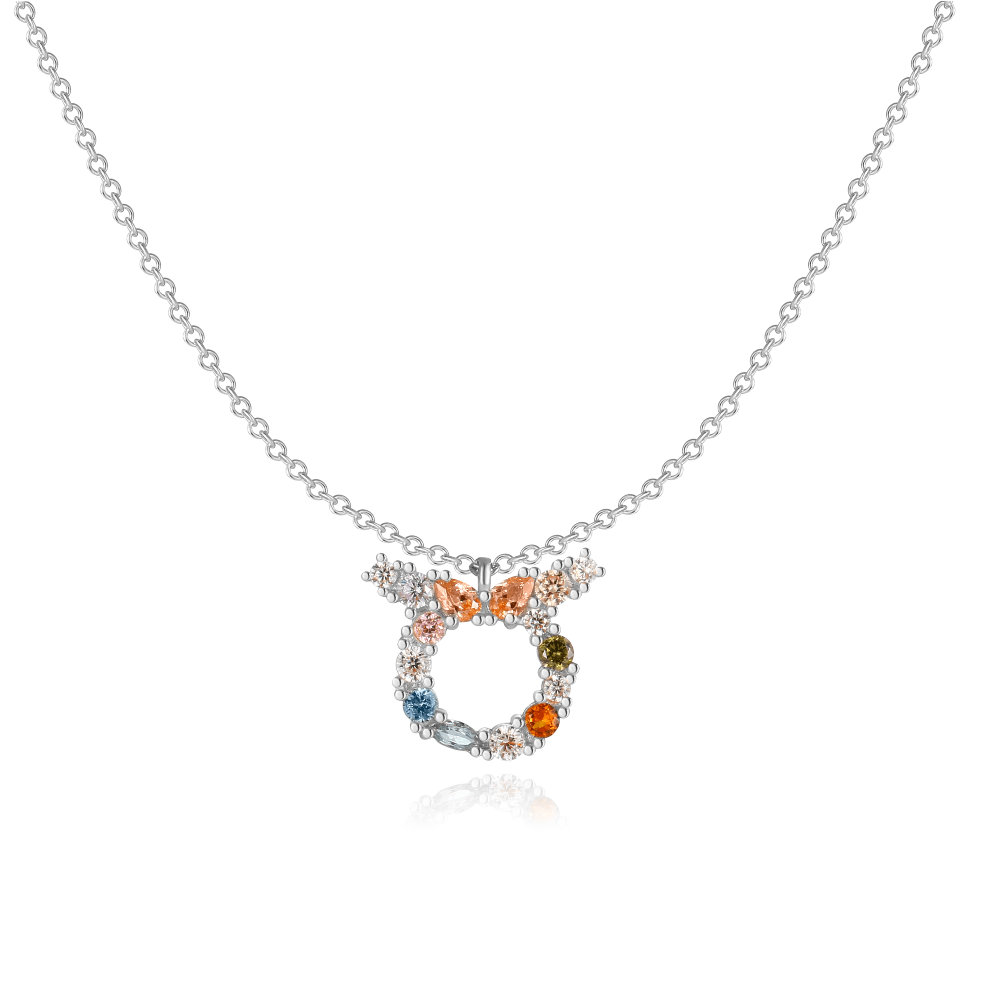 Celestia - Elegant Celestial Star Necklace in Silver