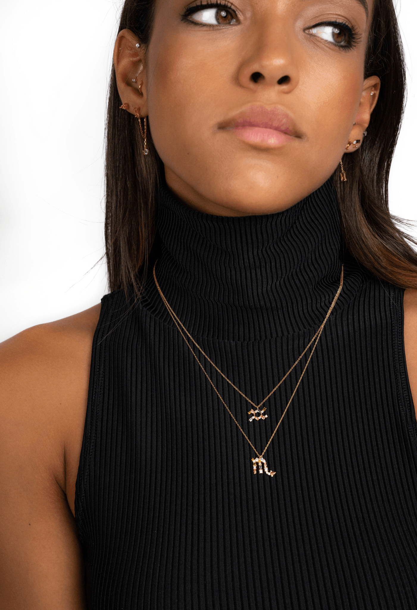 Celestia - Elegant Celestial Star Necklace in Silver