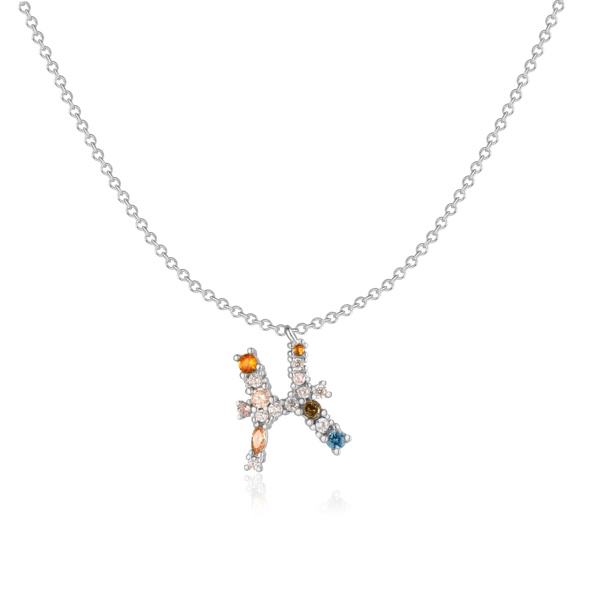 Celestia - Elegant Celestial Star Necklace in Silver