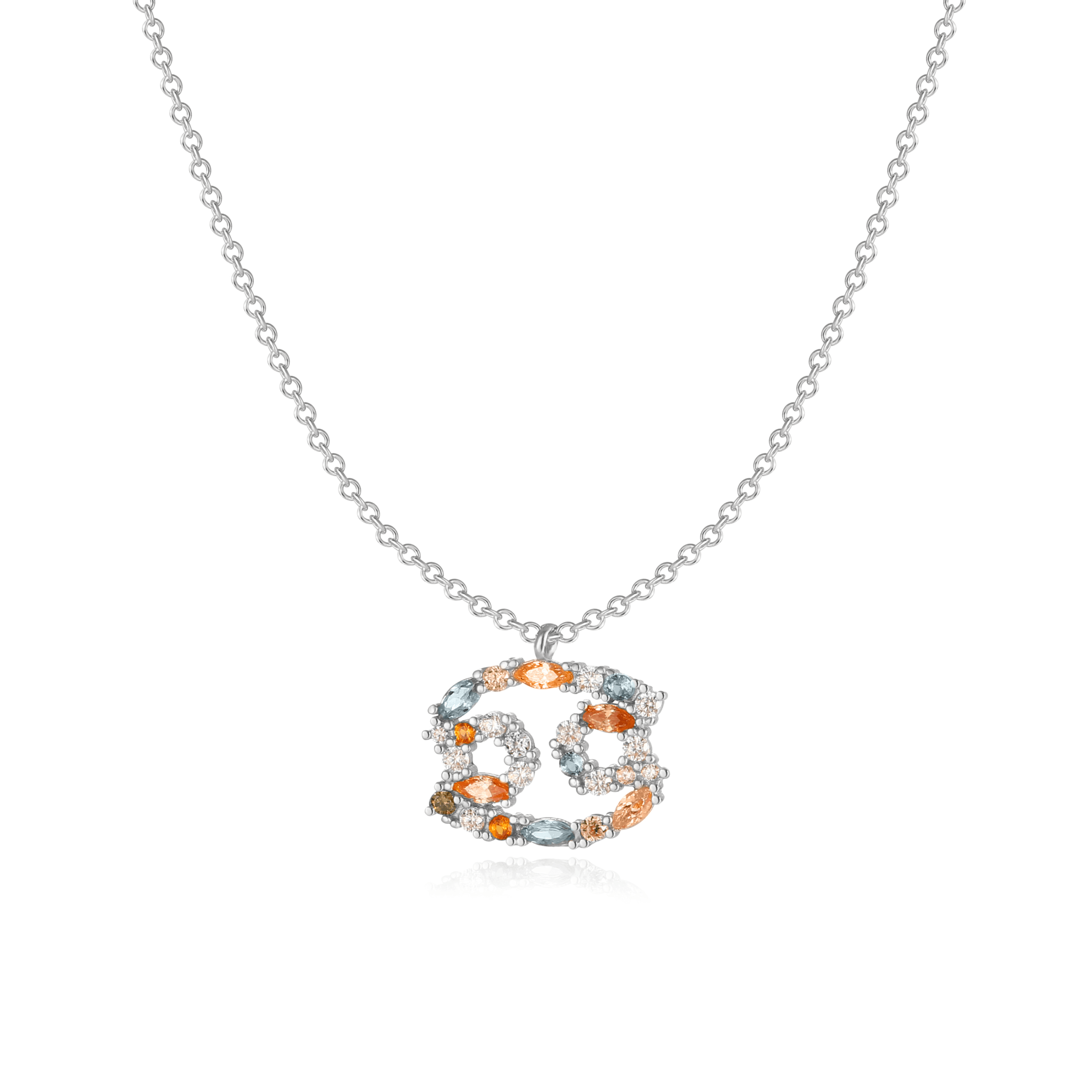 Celestia - Elegant Celestial Star Necklace in Silver