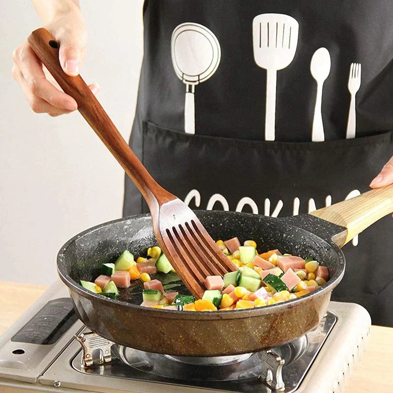 EcoChef - Premium Teak Wood Kitchen Utensil Set