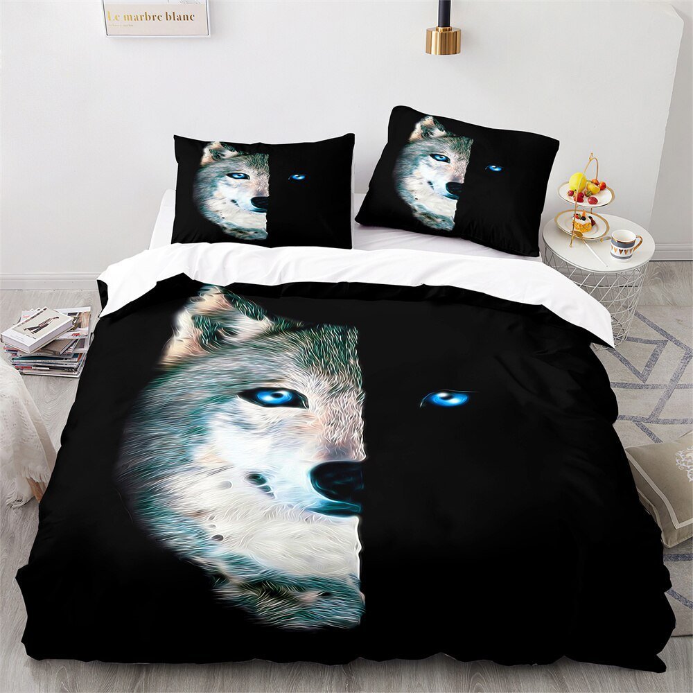Guardian Wolf - Soft Cotton Kids Duvet Cover