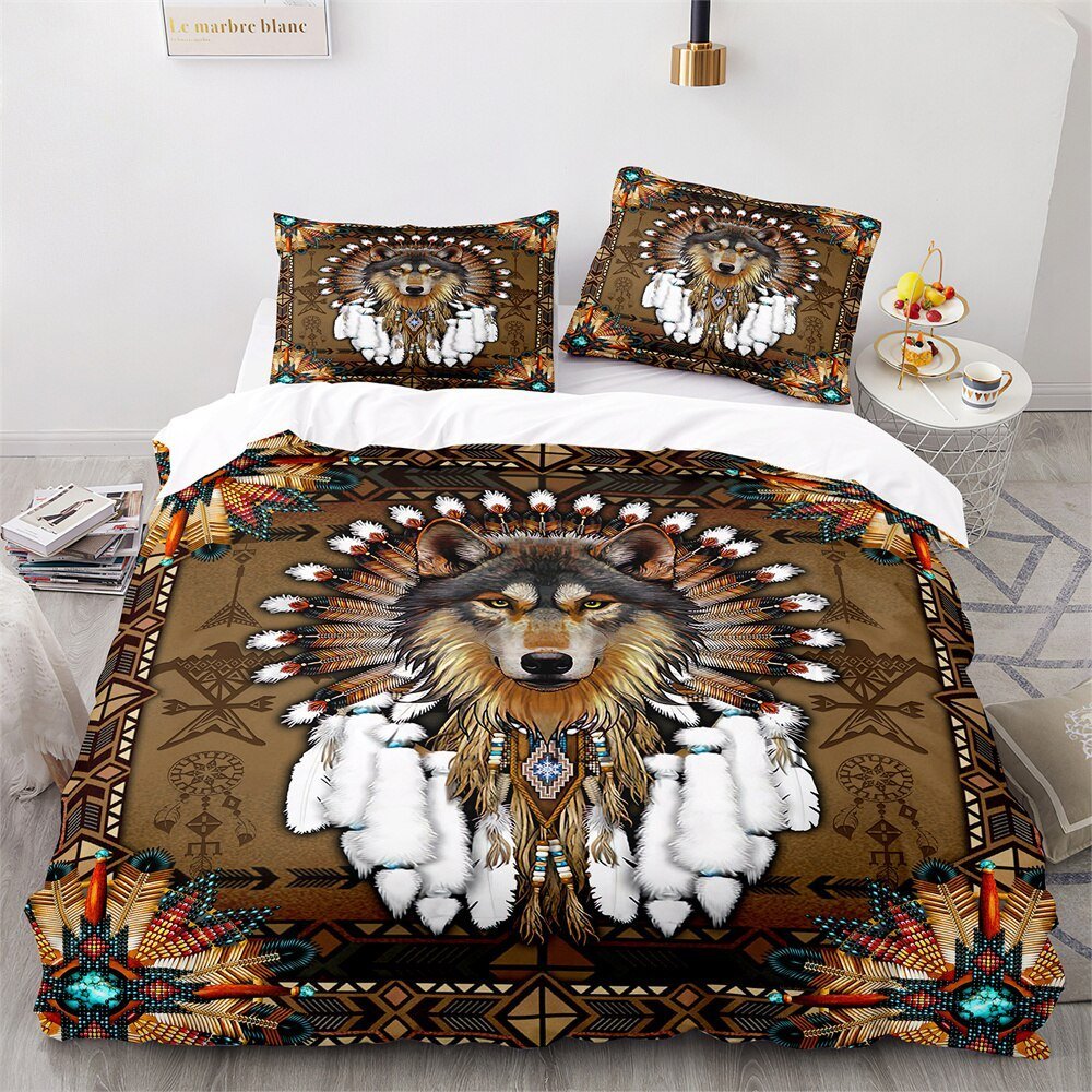 Guardian Wolf - Soft Cotton Kids Duvet Cover