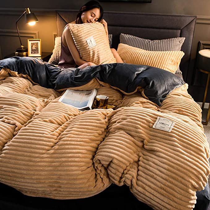 BurrowLux - Cozy Winter Duvet in Fleece and Microfiber