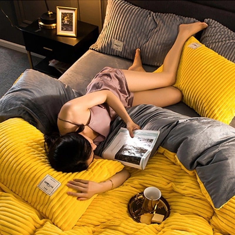 BurrowLux - Cozy Winter Duvet in Fleece and Microfiber