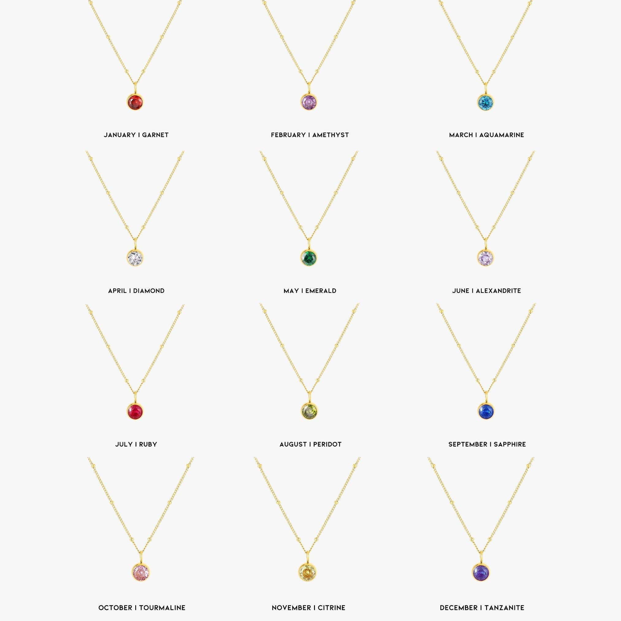 Collier Pierre de Naissance Aurora - 12 Mois