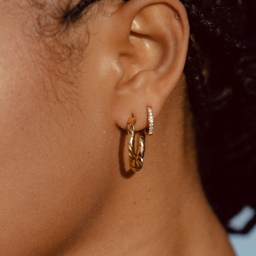 Amara - Boucles d'oreilles anneaux zircone