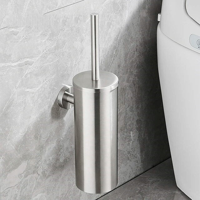 SteelMate - Stainless Steel Wall-Mounted Toilet Brush Holder