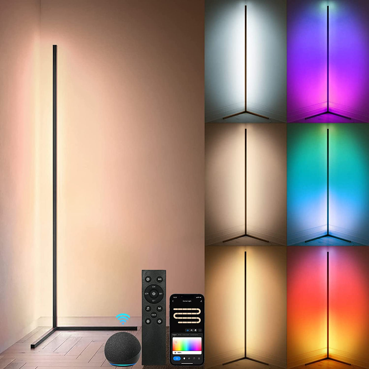 AmbianceLumi - Minimalist Smart Floor Lamp