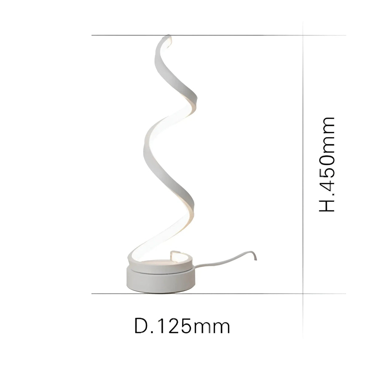 Spiral Glow - Curved LED Desk Lamp for Low-Energy Eye Comfort